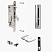 Комплект врезного замка для калиток и ворот Locinox (Бельгия) H-METAL-SET-54М — ручки, личинка, ответная планка, декоративные накладки