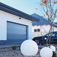 Секционные ворота ALUTECH Prestige гаражные с пружинами растяжения, L-гофр, цвет ADS703 (Антрацит), 2750×2500 мм